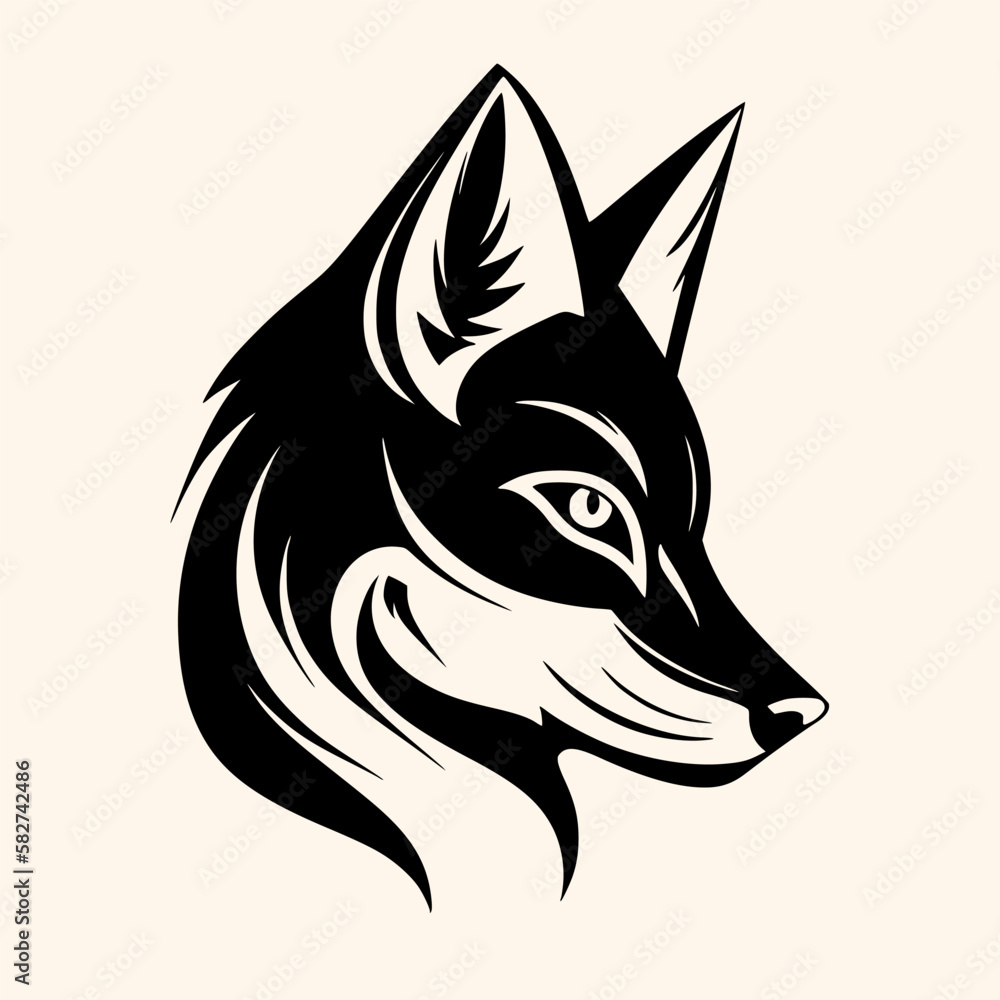 Fox vector for logo or icon, drawing Elegant minimalist style,abstract style Illustration Fox vector for logo or icon, drawing Elegant minimalist style,abstract style Illustration