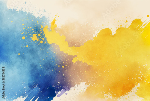 Farbverlauf in Blau und Gelb (KI-/AI-generiert)	