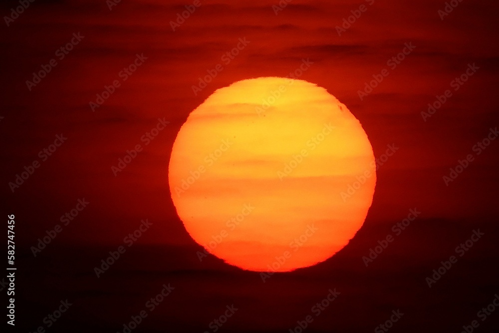 Beautiful crimson red sunset Beautiful crimson red sunset