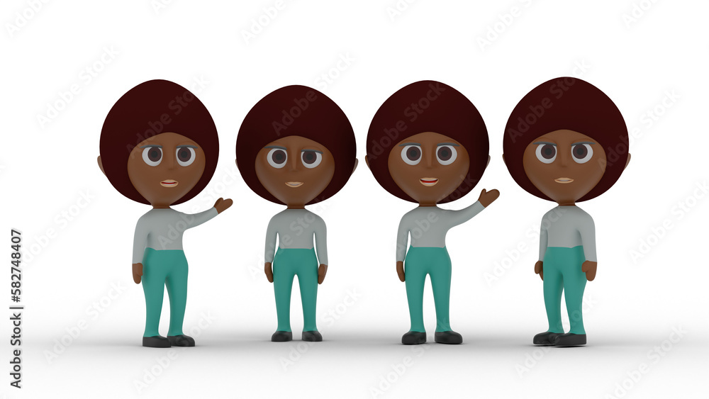 Fototapeta premium 3d people in a row