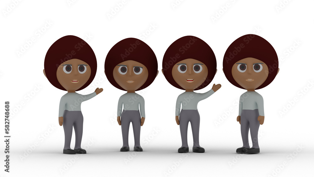 Fototapeta premium 3d people in a row