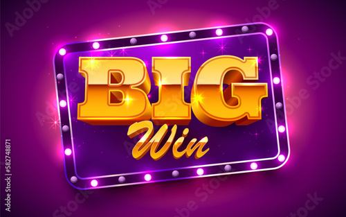 Murais de parede Slot machine coins wins the jackpot. 777 Big win casino concept.