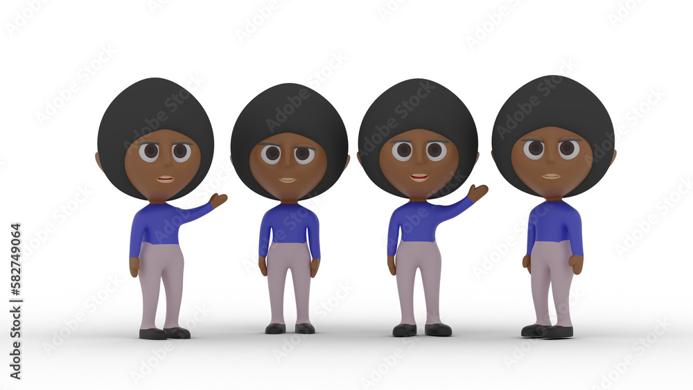 Fototapeta premium 3d people in a row