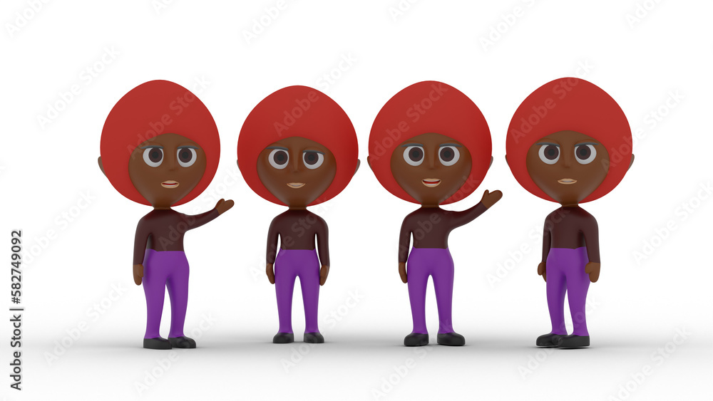 Fototapeta premium 3d people in a row