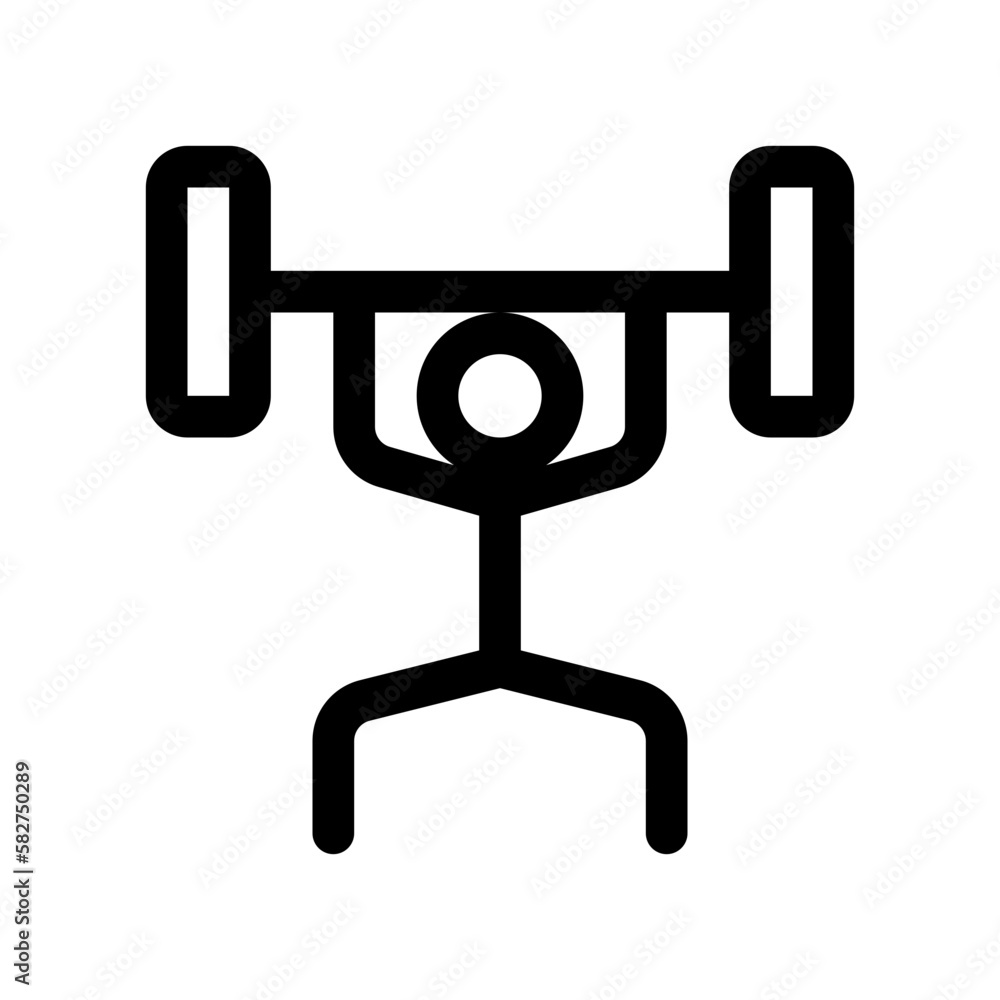 Editable weight lifting vector icon. Part of a big icon set family. Perfect for web and app interfaces, presentations, infographics, etc