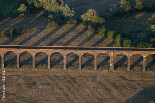 Welland Viaduct crosses the valley of the River Welland between Harringworth in Rutland photo