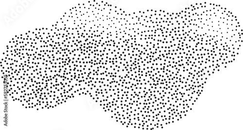 Wallpaper Mural Abstract halftone shape with fluid gradient dots. Liquid stipple grunge stain with gradation. Grainy random shading element. 
 Torontodigital.ca