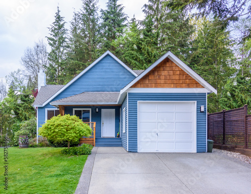 Fragment of a house with beautiful landscape in Vancouver  Canada.