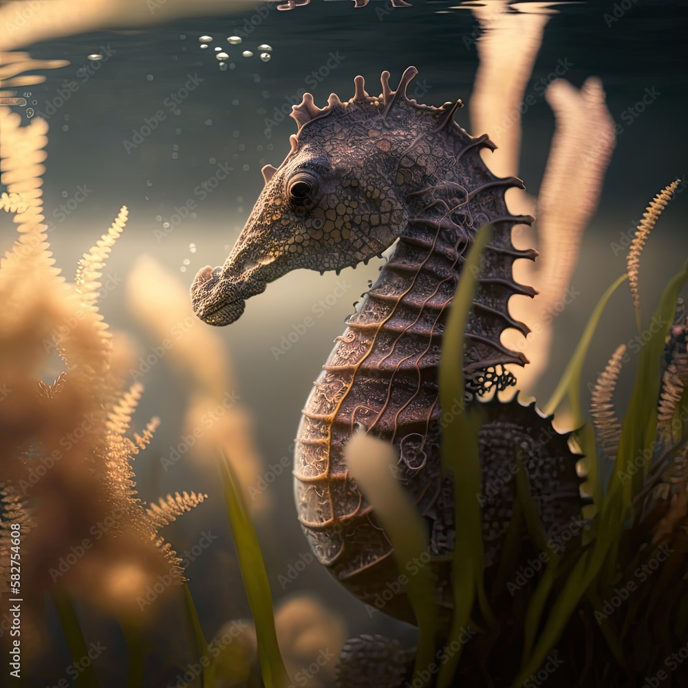 Seahorse, underwater