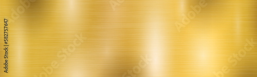 Gold metal background texture, metal wide textured plate brushed gradient – stock vector