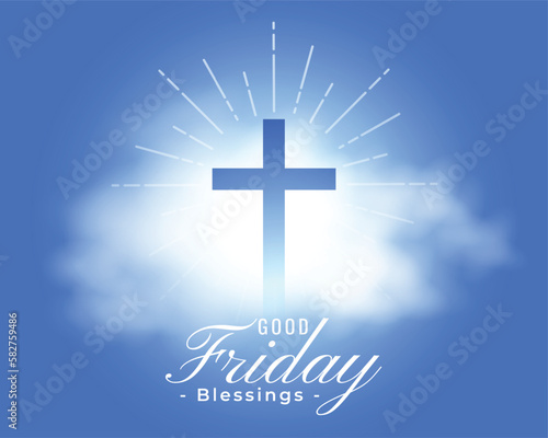 good friday divine background with cloudy effect for god worship