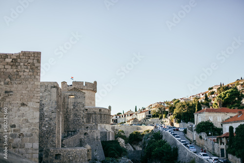 Old town of medieval Dubrovnik in Croatia.