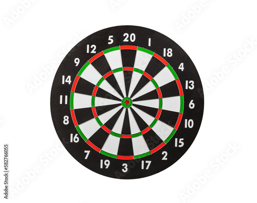 Dart board isolated with cu...