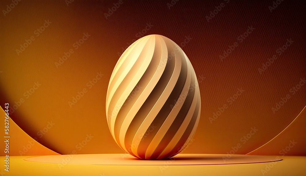 abstract easter egg 3d render. generative ai. abstract easter egg 3d render. generative ai.