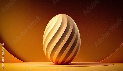 abstract easter egg 3d render. generative ai.