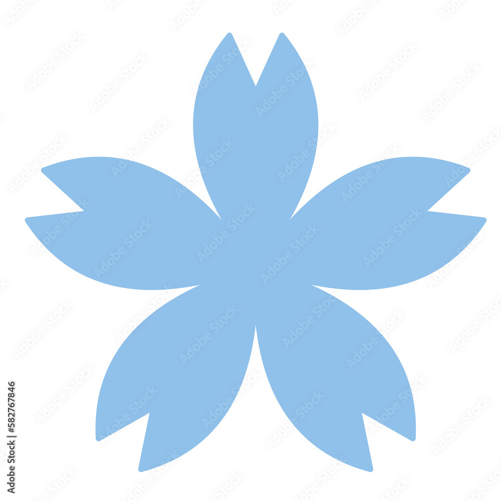  blue flower, cherry blossom