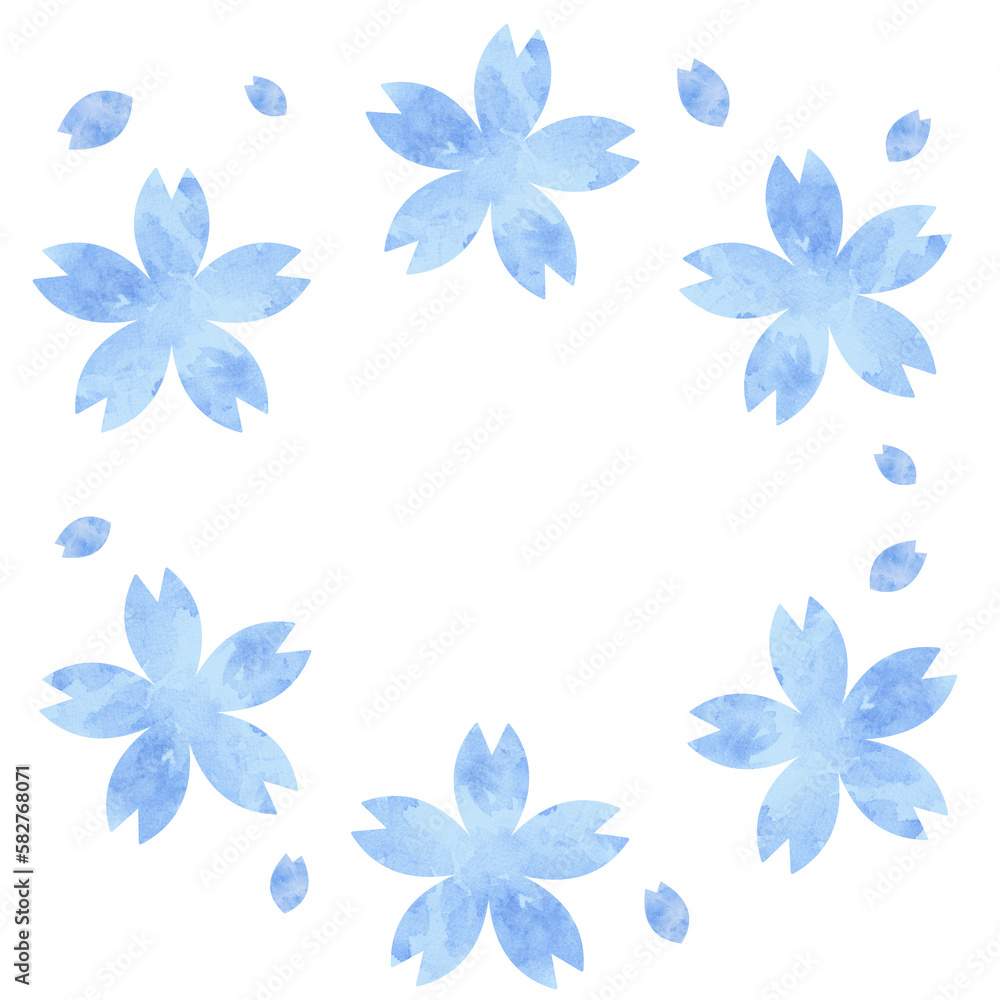 Obraz premium frame of blue flowers