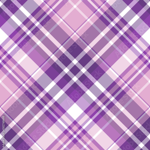 Seamless pattern in unusual purple and white colors for plaid, fabric, textile, clothes, tablecloth and other things. Vector image. 2