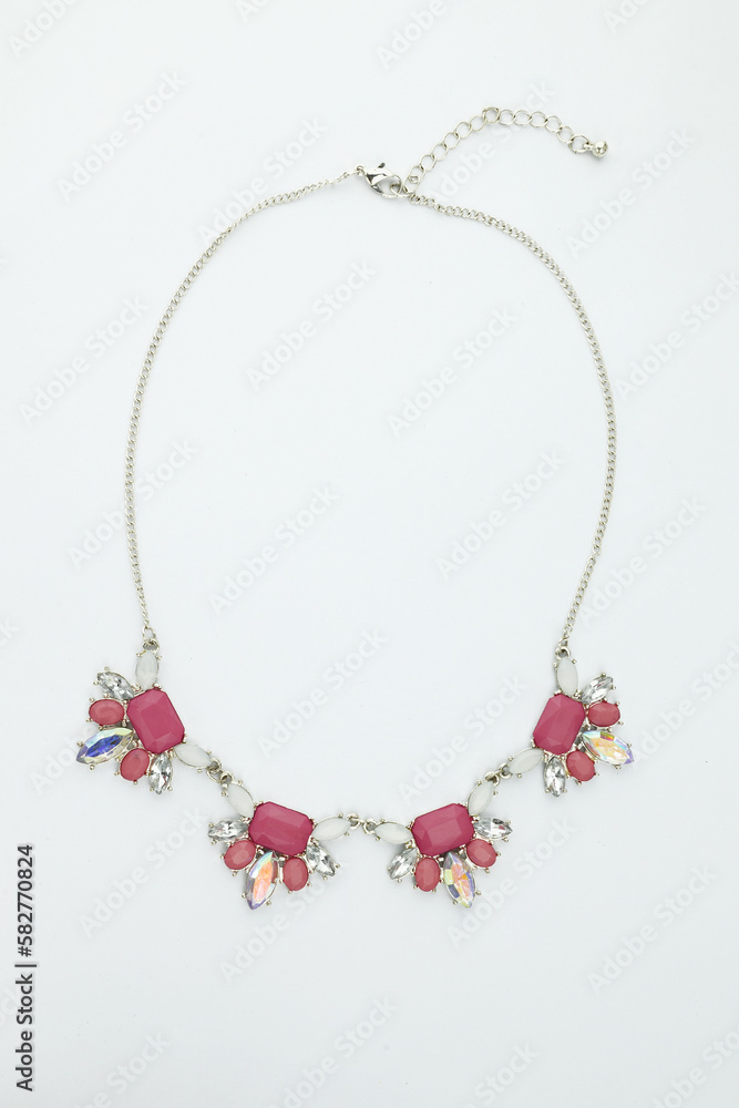 beautiful necklace isoletad on white background. beautiful necklace isoletad on white background.