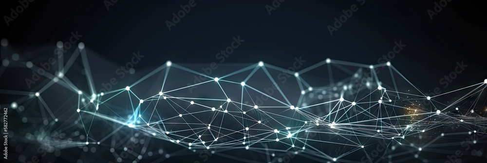 Obraz premium Abstract digital network background, generative ai