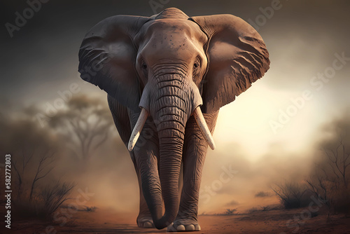 Majestic Elephant | AI Generative photo
