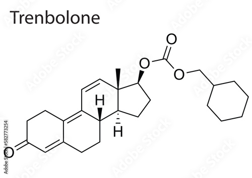 Vector of the chemical structure of Trenbolone anabolic-androgenic steroid