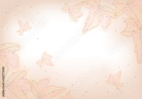 Soft textured watercolor vector background. Pink and peach abstract leaves © astra_blueprint