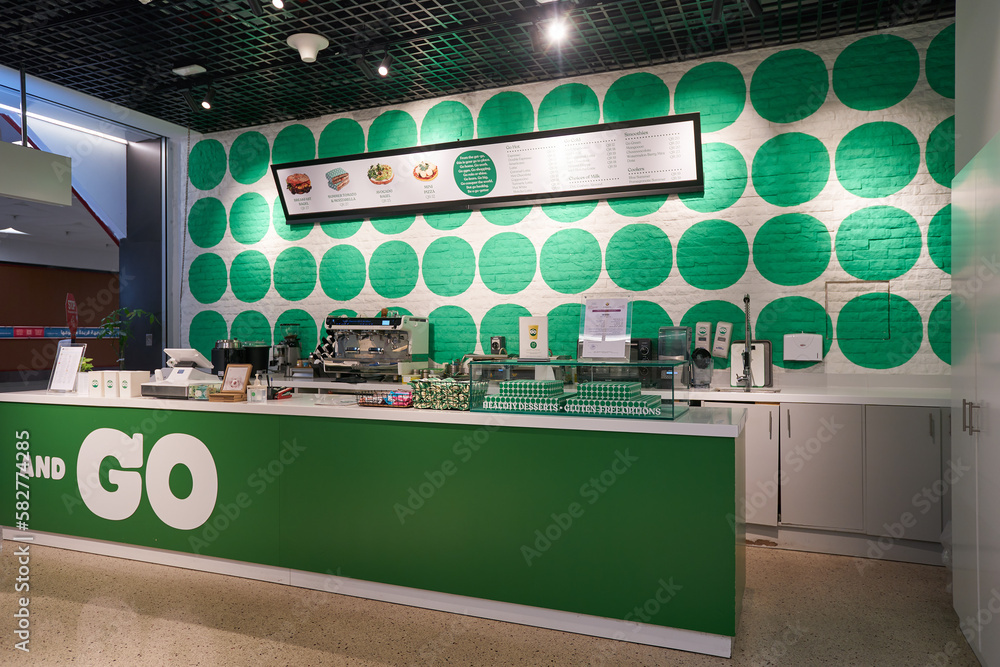 DOHA, QATAR CIRCA MARCH, 2023 Green and Go, a takeaway style