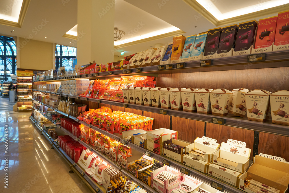 DOHA, QATAR CIRCA MARCH, 2023 interior shot of SNAN Food Hall in