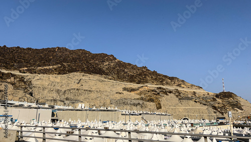 Nature of Hejaz Mountains close Kaaba in Makkah Province of Saudi Arabia photo