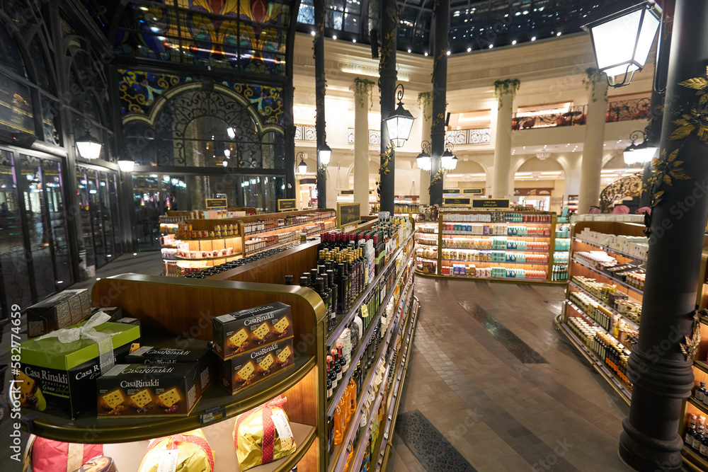 DOHA, QATAR CIRCA MARCH, 2023 interior shot of SNAN Food Hall in