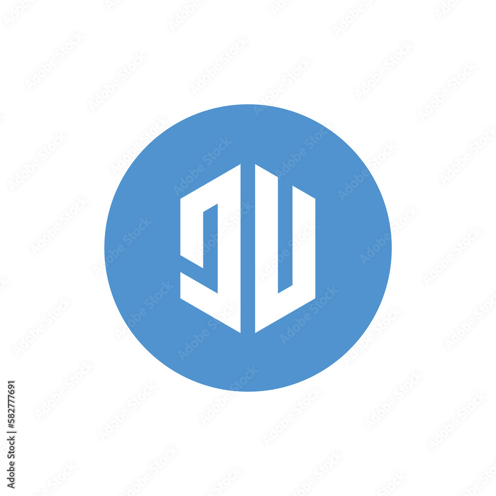 JU logo initial letter design template vector JU logo initial letter design template vector