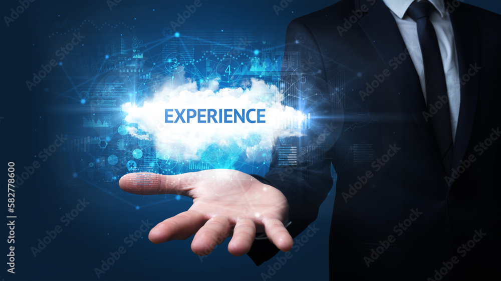 Hand of Businessman holding motivational message Hand of Businessman holding motivational message