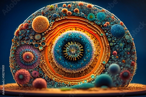 A vast and complex world of cells, each with its own unique structure and function photo