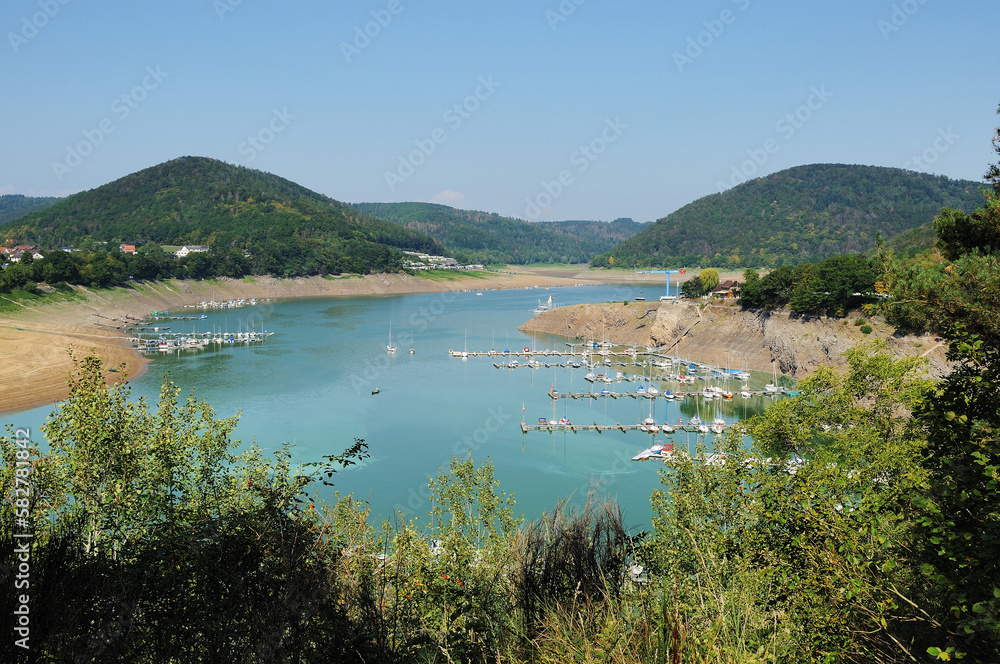 Edersee bei Niedrigwasser am Rehbach Edersee bei Niedrigwasser am Rehbach