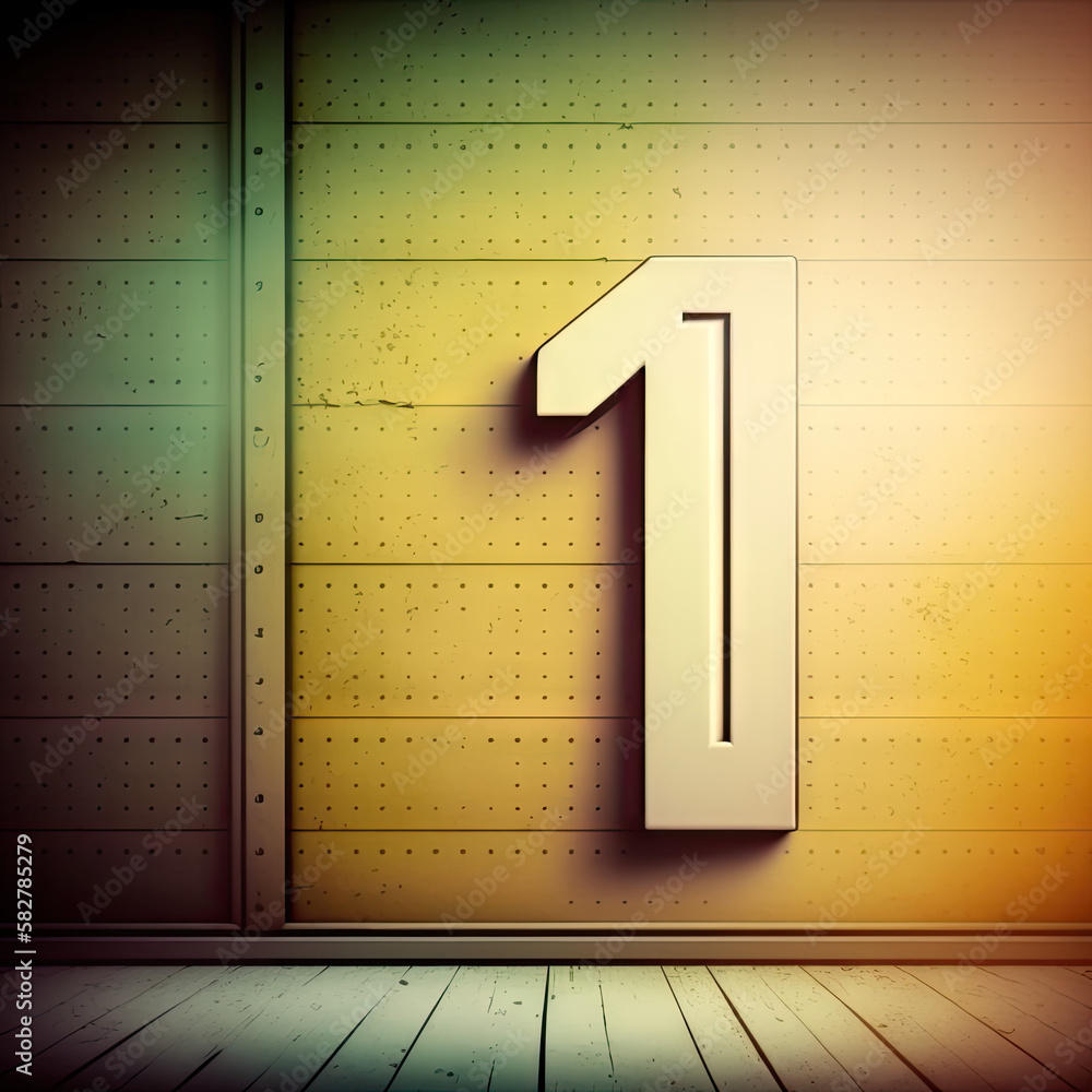 Number 1 Retro Style - Number 1 Wallpaper Series - Number 1 Retor