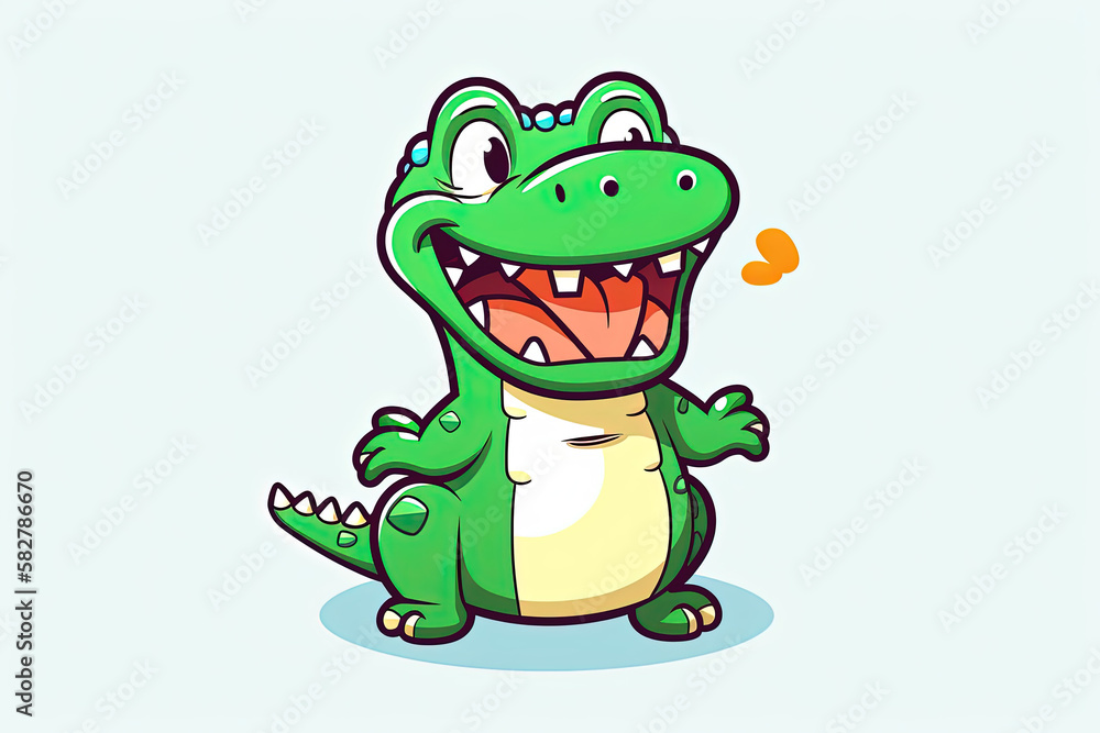 Fototapeta premium cute crocodile vector illustration