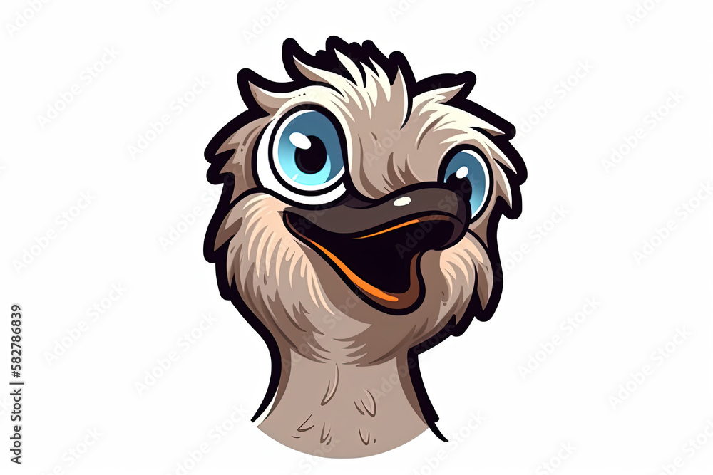 Fototapeta premium cute emu vector illustration