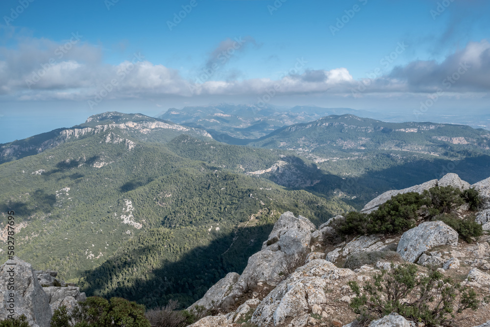 A Panoramic View of the Majestic Mountains of Mallorca