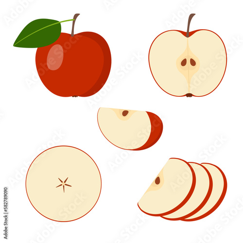 Red apple set