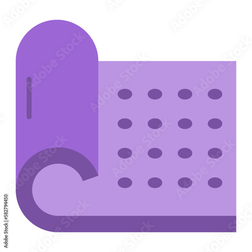 Yoga Mat Flat Icon