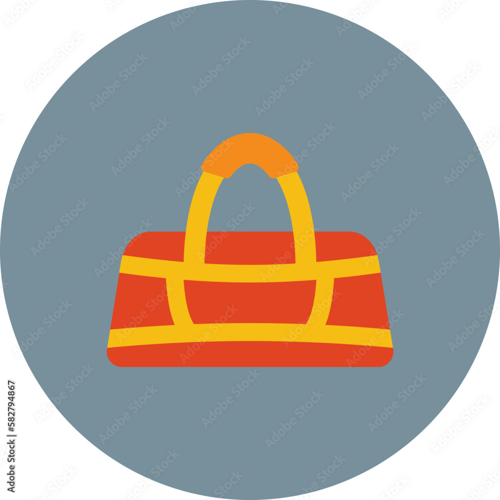 Gym Bag Multicolor Circle Flat Icon Gym Bag Multicolor Circle Flat Icon