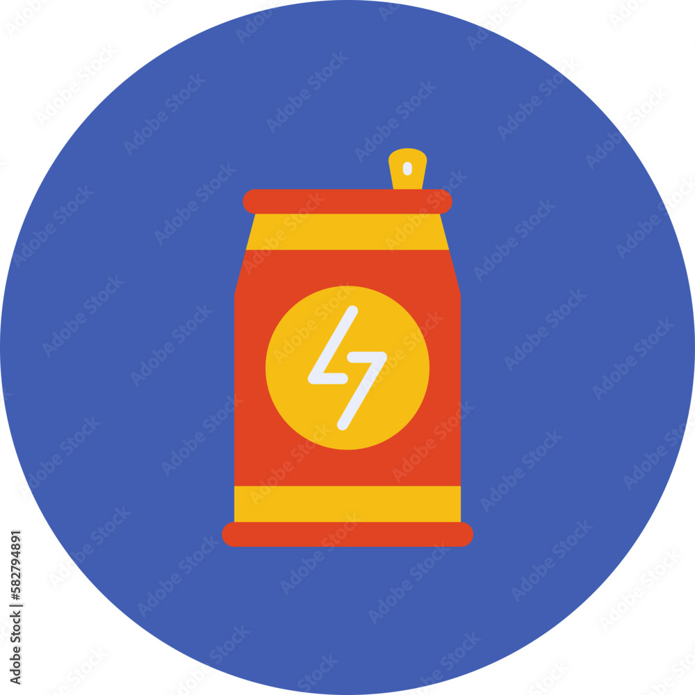 Energy Drink Multicolor Circle Flat Icon Energy Drink Multicolor Circle Flat Icon