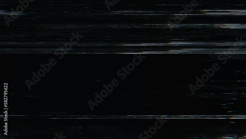 Glitch noise static television VFX. Visual video effects stripes background, CRT tv screen no signal glitch effect