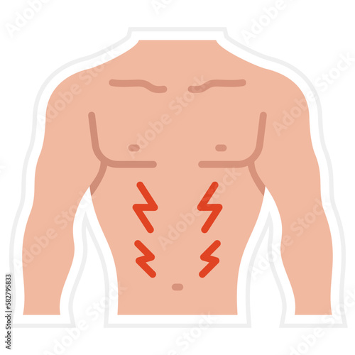 Body Pain Sticker Icon