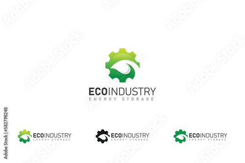 Natural Eco Industry Logo Template