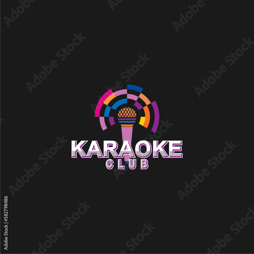 A logo for karaoke club that says karaoke club.