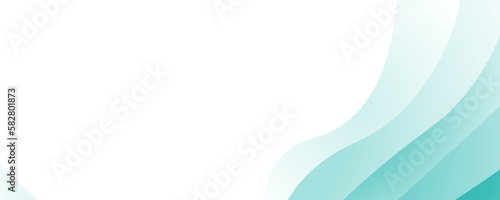 Minimalist aquamarine blue green and white vector paper effect with sea waves backdrop - relaxing, anxiety relief, eco user friendly, professional UX, UI business layout concept