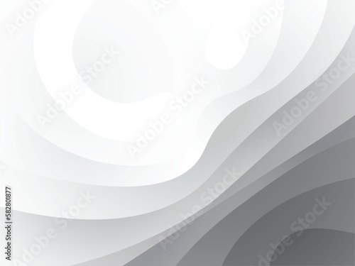 White into grey C-shaped vector transition wavy layers business concept, communication, professional, background layout concept