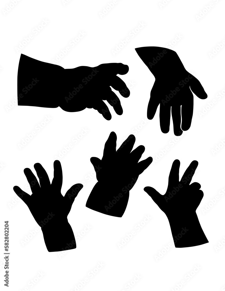 Baby, kid hand sign and symbol black silhouette Baby, kid hand sign and symbol black silhouette